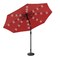 Pure Garden Patio Umbrella with Solar Lights with Base, Red 50-LG1174B - alternate 5